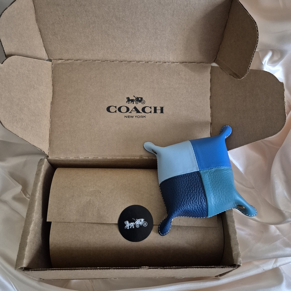 Coach Remade Blue Multi Leather Small Valet Tray